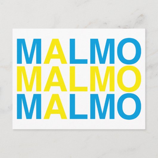 Carte Postale MALMO Swedish Flag (Devant)