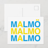 Carte Postale MALMO Swedish Flag (Devant / Derrière)