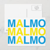 Carte Postale MALMO Swedish Flag (Devant / Derrière)