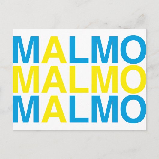 Carte Postale MALMO Swedish Flag (Devant)
