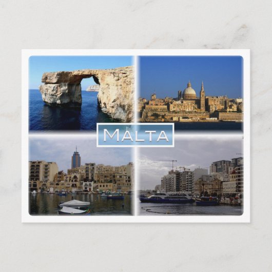Carte Postale Malte - Gozo Mt Azure Window - La Valette - (Devant)