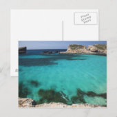 Carte Postale Malte, île de Comino, The Blue Lagoon (Devant / Derrière)