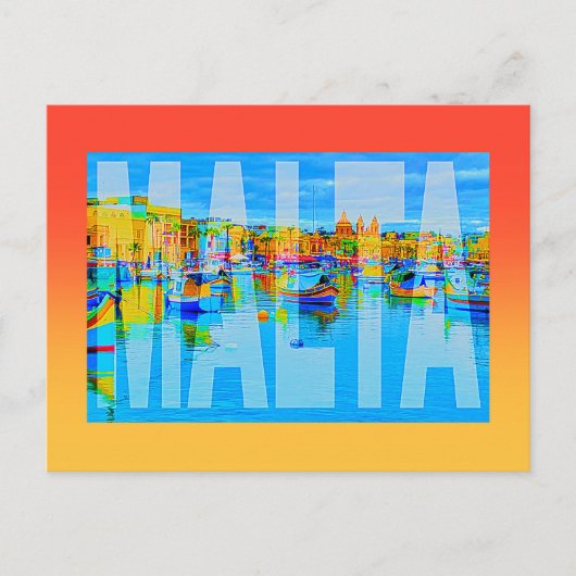 Carte Postale Malte Marsaxlokk (Devant)