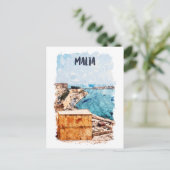 Carte Postale Malte Vue sur l'île Méditerranée (Debout devant)