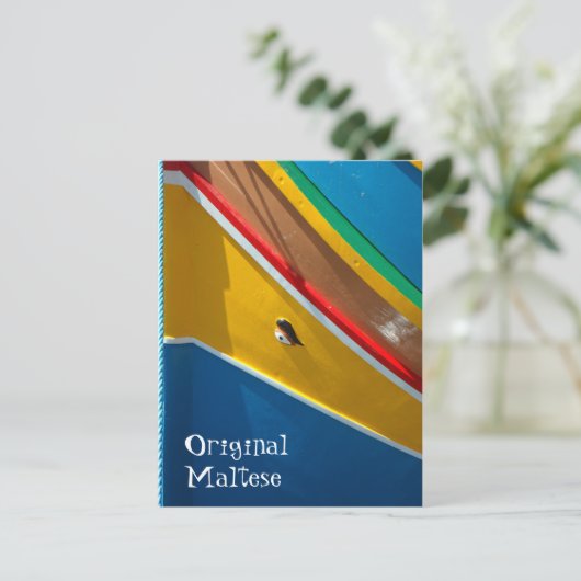 Carte Postale Maltesisches Fischerboot | Marsaxlokk - Malte (Debout devant)