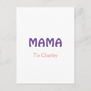 Carte Postale Mama mères heureuses rétro violet ajouter du texte