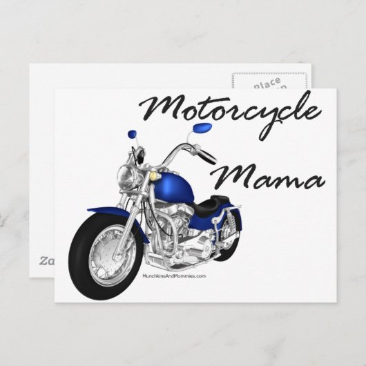 Carte Postale Mama moto (Devant / Derrière)