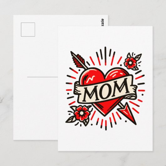 CARTE POSTALE MAMAN (Devant / Derrière)