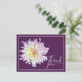 Carte Postale Maman araignée rose avec fond violet Merci (Debout devant)