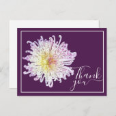 Carte Postale Maman araignée rose avec fond violet Merci (Devant / Derrière)