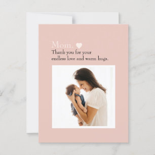 Carte Postale "Maman" avec le coeur et le message personnalisé -