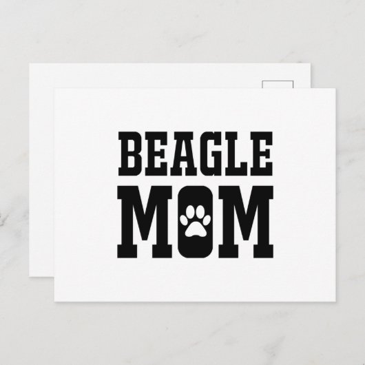 Carte Postale Maman beagle (Devant / Derrière)