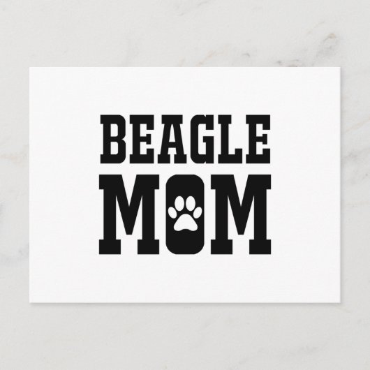 Carte Postale Maman beagle (Devant)