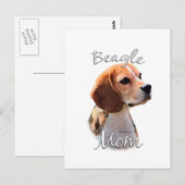Carte Postale Maman beagle 2 (Devant / Derrière)