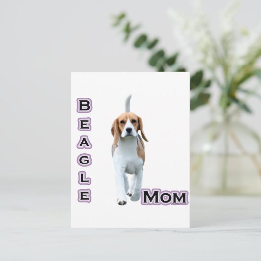 Carte Postale Maman beagle 4 (Debout devant)