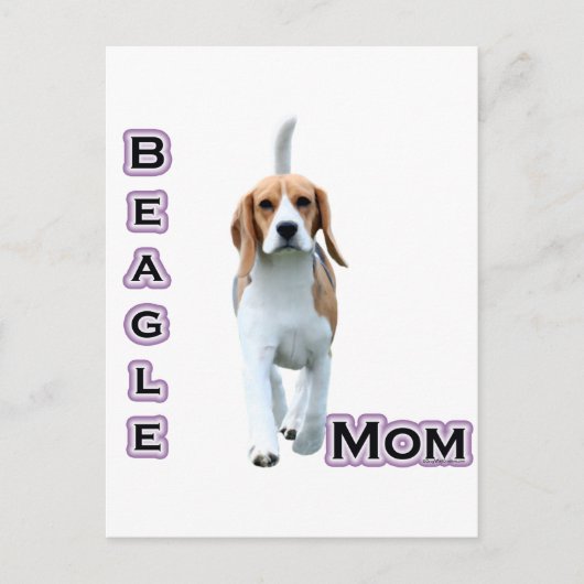 Carte Postale Maman beagle 4 (Devant)