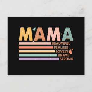 Carte Postale Maman Belle Sans Peur Adorable Brave Forte