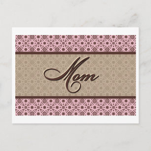 Carte Postale Maman Brown rose