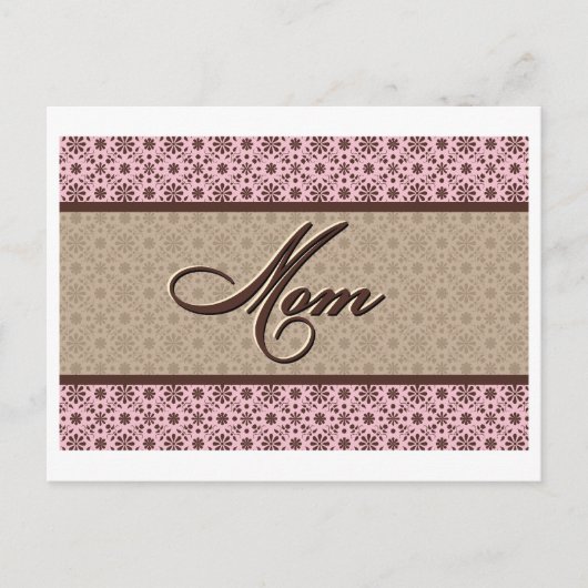 Carte Postale Maman Brown rose (Devant)