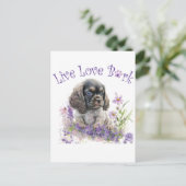 Carte Postale Maman Chien Cocker Spaniel Floral (Debout devant)