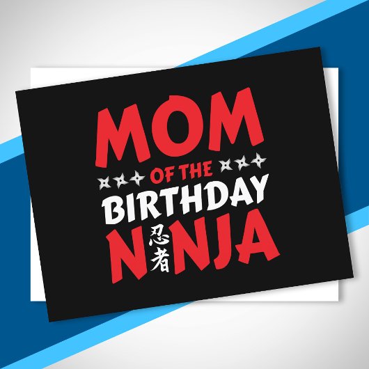 Carte Postale Maman de Anniversaire Ninja - Anniversaire Ninja P