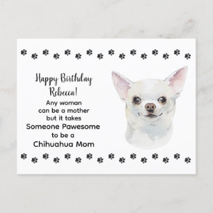 Carte Postale Maman de Chihuahua de rêve Joyeux Anniversaire