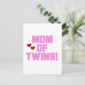 Carte Postale Maman de T-shirts et cadeaux Twins-Pink (Debout devant)