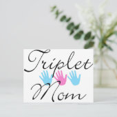 Carte Postale maman de triplés (Debout devant)