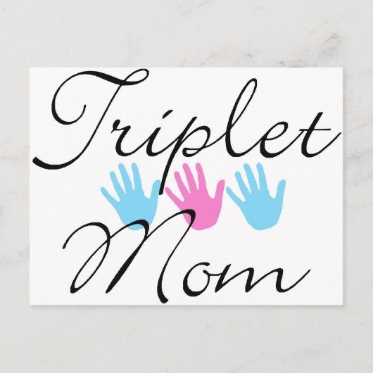 Carte Postale maman de triplés (Devant)
