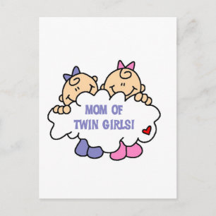 Carte Postale Maman de Twin Girls Tshirts et cadeaux