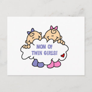 Carte Postale Maman de Twin Girls Tshirts et cadeaux