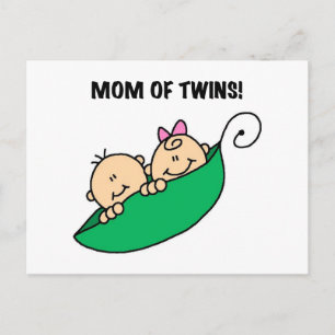 Carte Postale Maman de Twins-Peas dans un Pod Tshirts et cadeaux