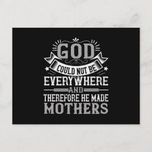 Carte Postale Maman - Dieu ne pouvait pas être partout