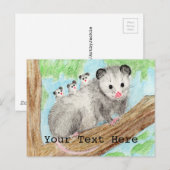 Carte Postale Maman d'Opossum (Devant / Derrière)