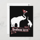 Carte Postale Maman éléphant enfants mignon maman (Devant / Derrière)