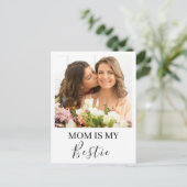 Carte Postale Maman est ma meilleure amie Noms Personnalisés Pho (Debout devant)