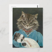 Carte Postale Maman et bébé conversation (Devant / Derrière)