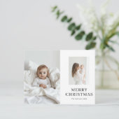 Carte Postale Maman et bébé deux photos Noël (Debout devant)