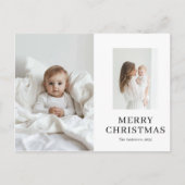 Carte Postale Maman et bébé deux photos Noël (Devant)