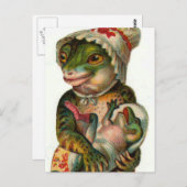 Carte Postale Maman et bébé grenouille (Devant / Derrière)
