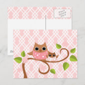 Carte Postale Maman et Chouettes pour bébés (Devant / Derrière)