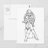 Carte Postale Maman et enfant (Devant / Derrière)