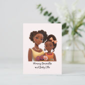 Carte Postale Maman et Fille Noire Personnalisée (7) (Debout devant)