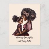 Carte Postale Maman et Fille Noire Personnalisées (1) (Devant)