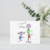 Carte Postale Maman et moi J'aime maman (Debout devant)