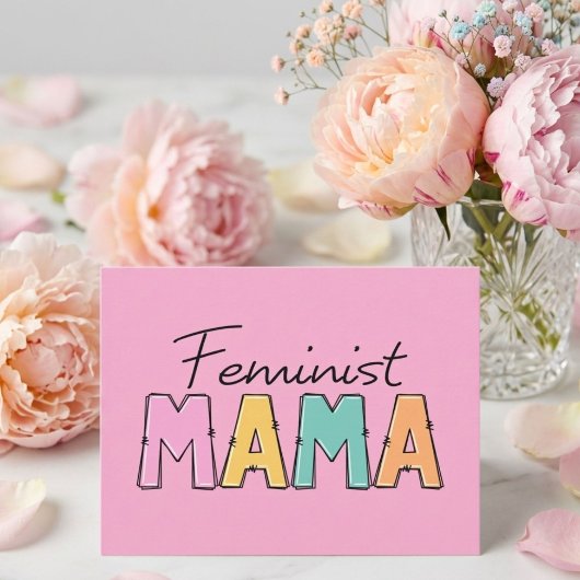 Carte Postale Maman féministe