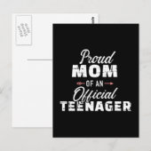 Carte Postale Maman fière de l'anniversaire de 13 ans de son ado (Devant / Derrière)