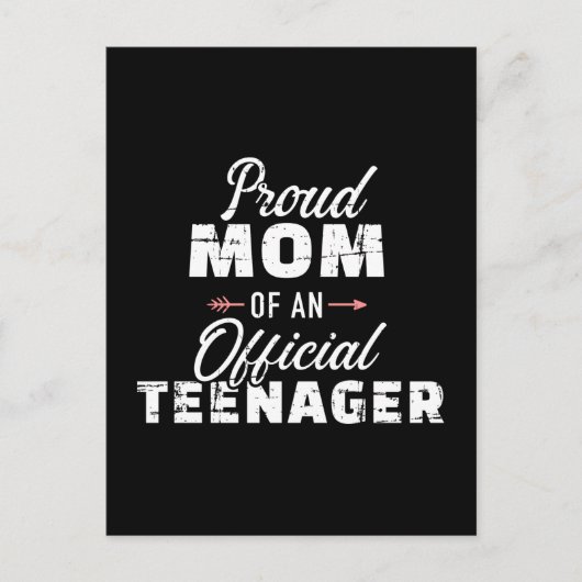 Carte Postale Maman fière de l'anniversaire de 13 ans de son ado (Devant)