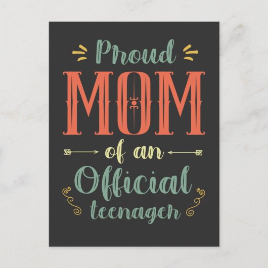 Carte Postale Maman fière d'un adolescent officiel 13e anniversa (Devant)
