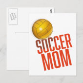 Carte Postale Maman footballeuse (Devant / Derrière)